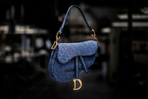 blue denim saddle dior oblique pochette|Dior oblique saddle bag.